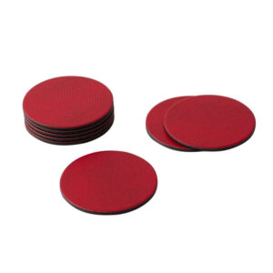Caspari Coasters Crimson 8 Per Package, Felt, Snakeskin.