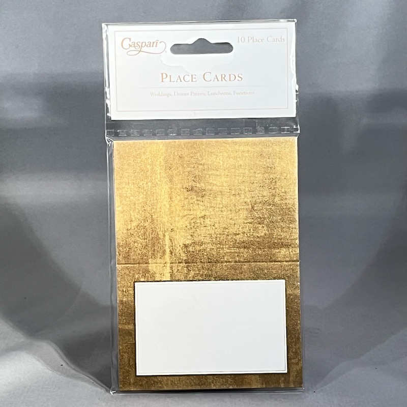 Caspari Place Cards Gold Leaf.