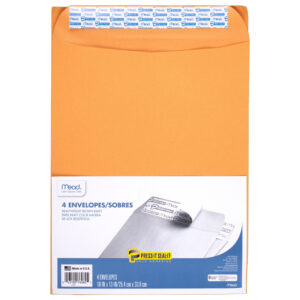 Mead Heavyweight Envelopes ` 4 Envelopes 10.0 x 13.0 inches.