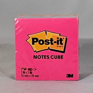 Post-It Notes Cube 3.0 x 3.0 inches.
