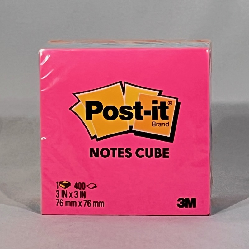 Post-It Notes Cube 3.0 x 3.0 inches.