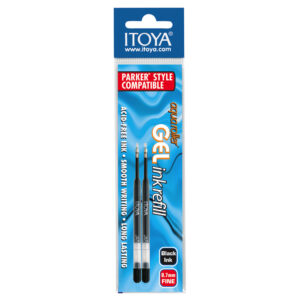 Itoya Parker Pen Refill Black 2 Per Package.