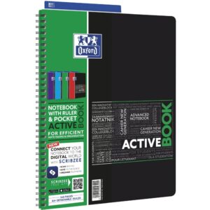 Oxford International Active Book Lined Paper A4 (8.3 x 11.7 inches).