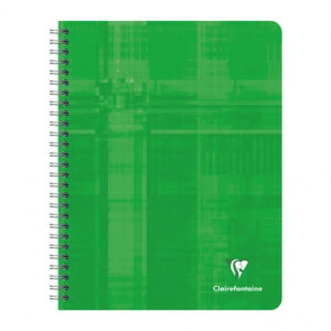 Clarefontaine Wirebound Index Book With Blank Tabs Assorted Colors, Selected At Random Lined Paper 6.7 x 8.6 inches.