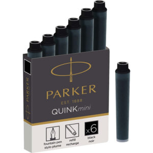 Parker Quick Mini Black 6 Per Box.