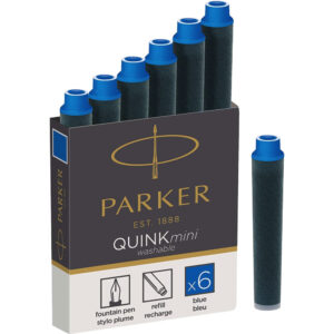 Parker Quick Mini Blue 6 Per Box.