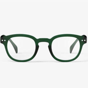 IZIPIZI Collection C Square Readers, + 2.5 Green Crystal +2.5, 45 mm.