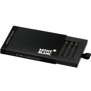 Mont Blanc Fountain Pen Refills Mystery Black 8 Per Package.