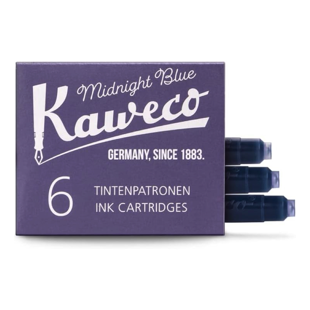 Kaweco Fountain Pen Refill Midnight Blue 6 Per Box.